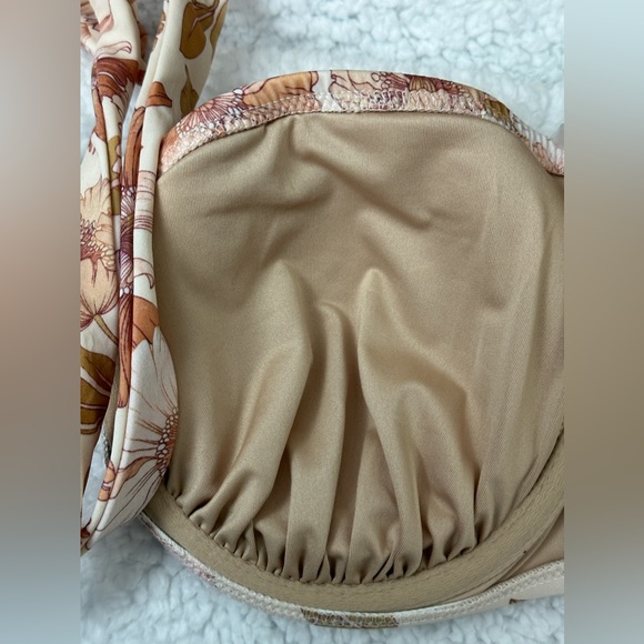 Shade & Shore Cream Floral Convertible Halter Bandeau Bikini Top 34D & 3… - Picture 10 of 10